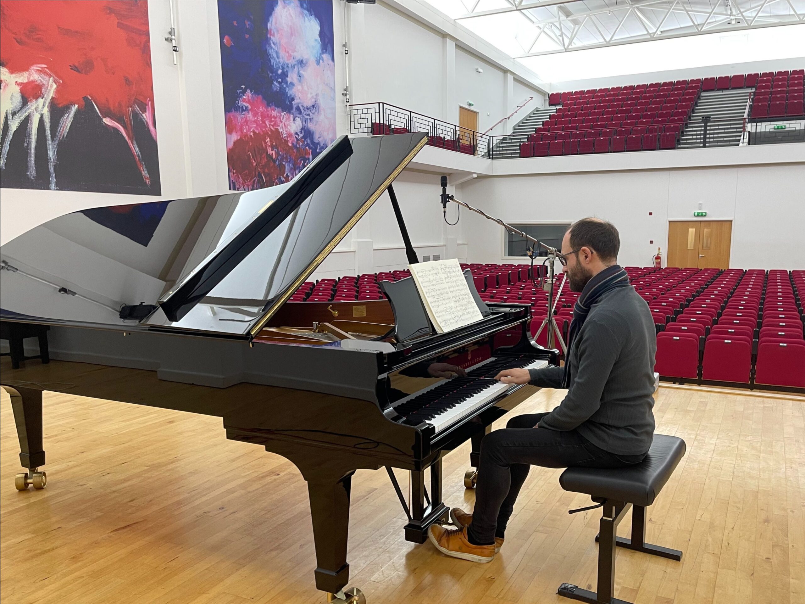 Nathan playing Christopher Brown's 24 Preludes and Fugues at Wyastone concert hall